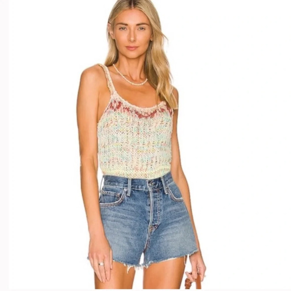 Free People Palmetto Tank in Candied Dream Combo New with Tag W-581 Size S - Picture 4 of 12